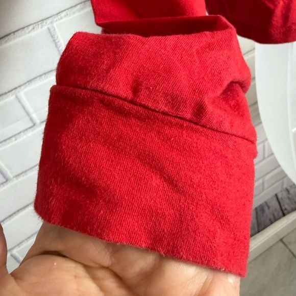 Gaze Red, White, and Navy Block long sleeve Sweatshirt top  / size S - Picture 10 of 11